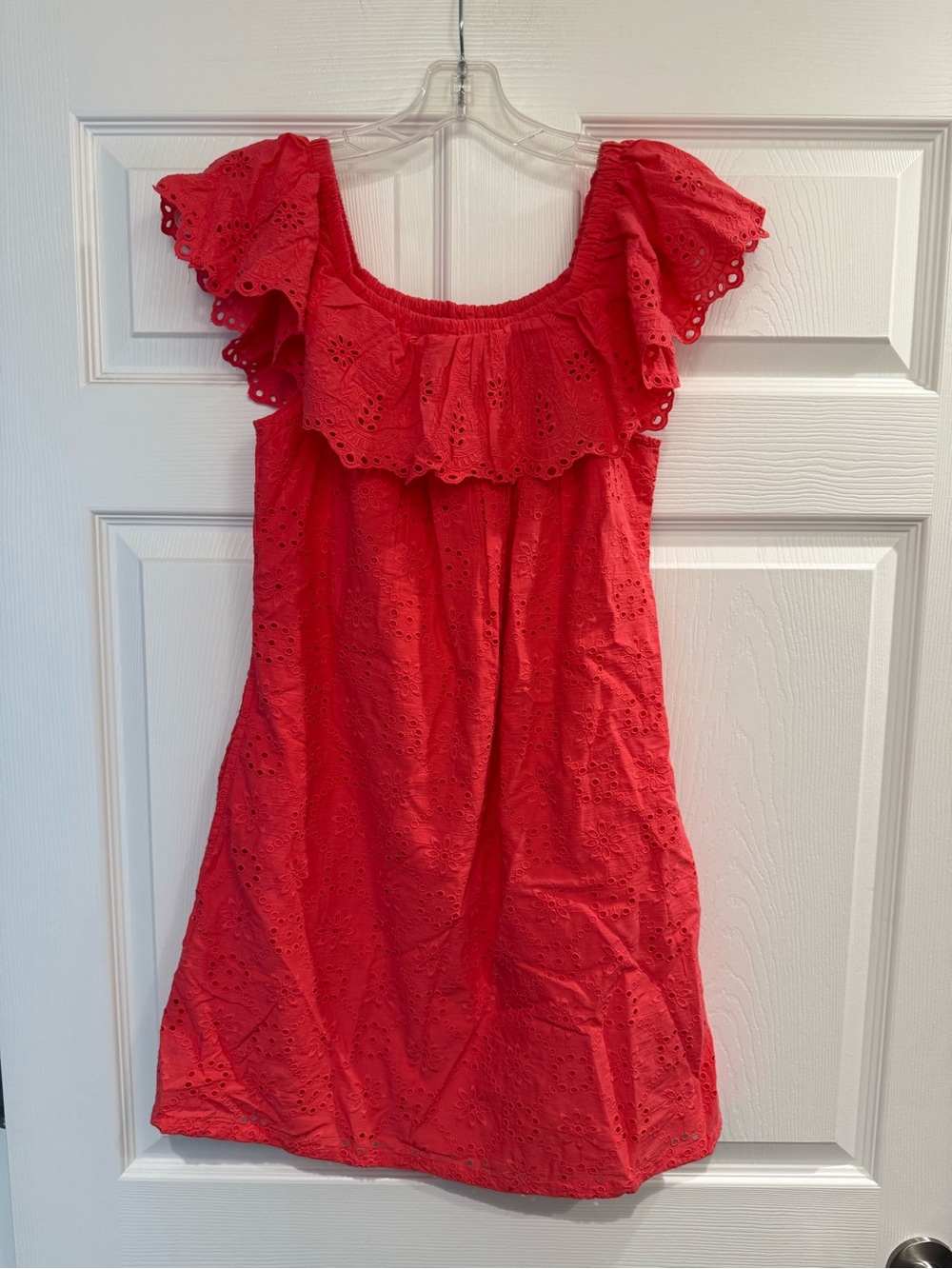 Tommy Bahama Harbor Eyelet off-the-shoulder dress Women’s Small Pink Coral Lace